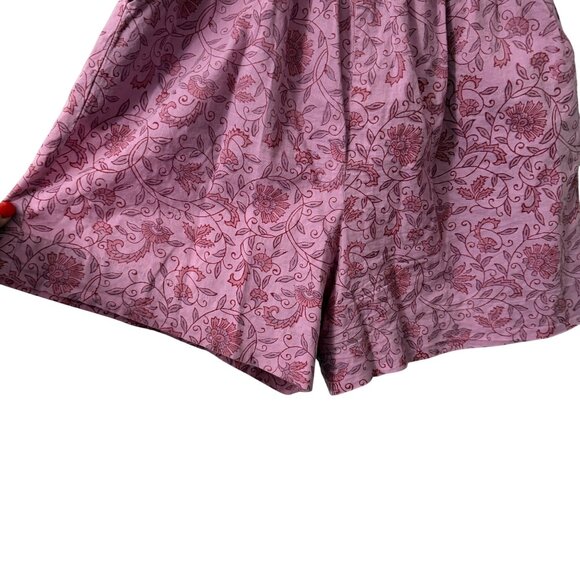 Kopal Pink Flora Ruffle Sleeve Cinched Waist Romper Womens Size XSmall - Picture 3 of 6